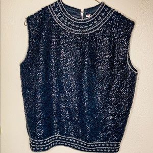 Vintage Beaded and Sequin Top - Vintage Size 40